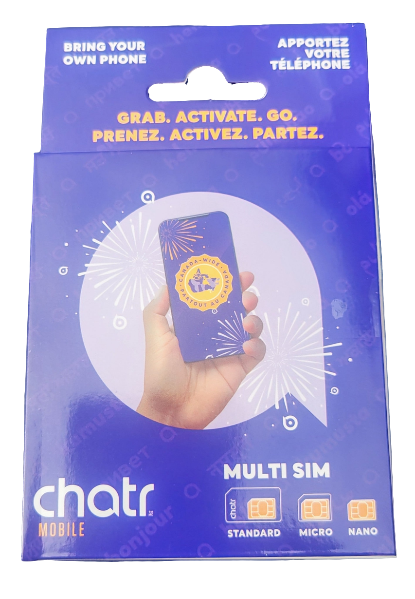 New Chatr Multi SIM 3 In 1 Adapter SIM Card