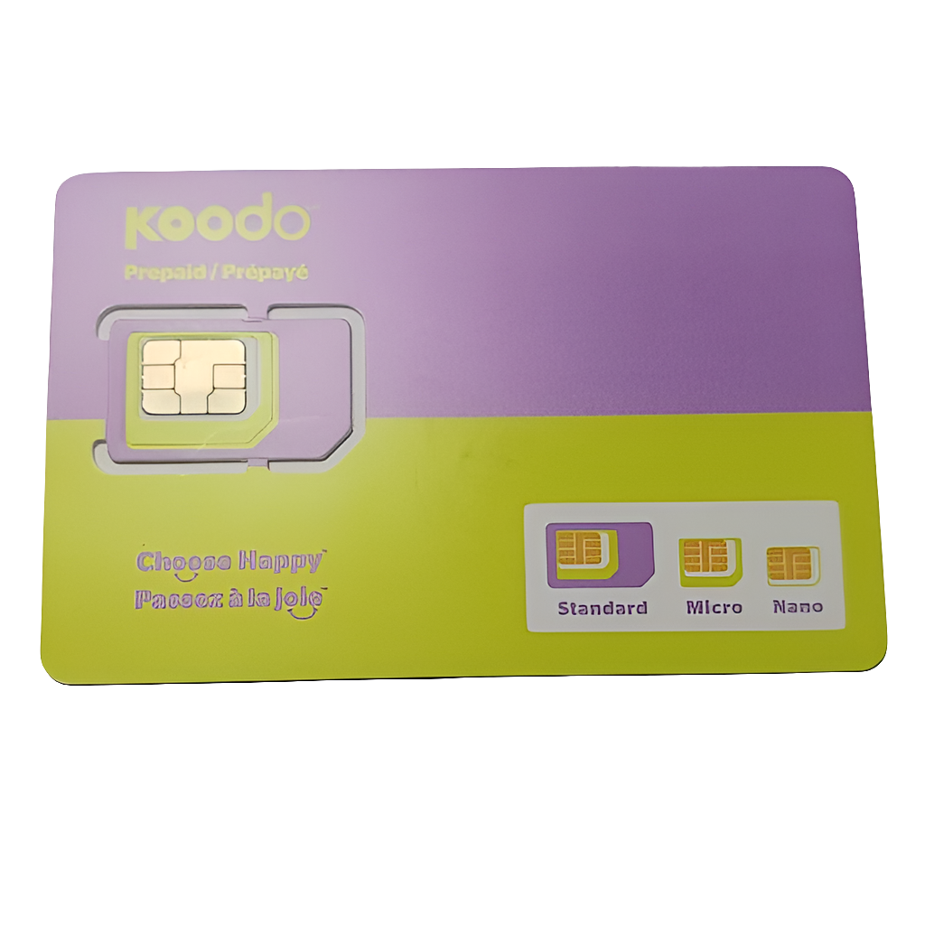 New Koodo Multi SIM 3 In 1 Adapter Sim Card