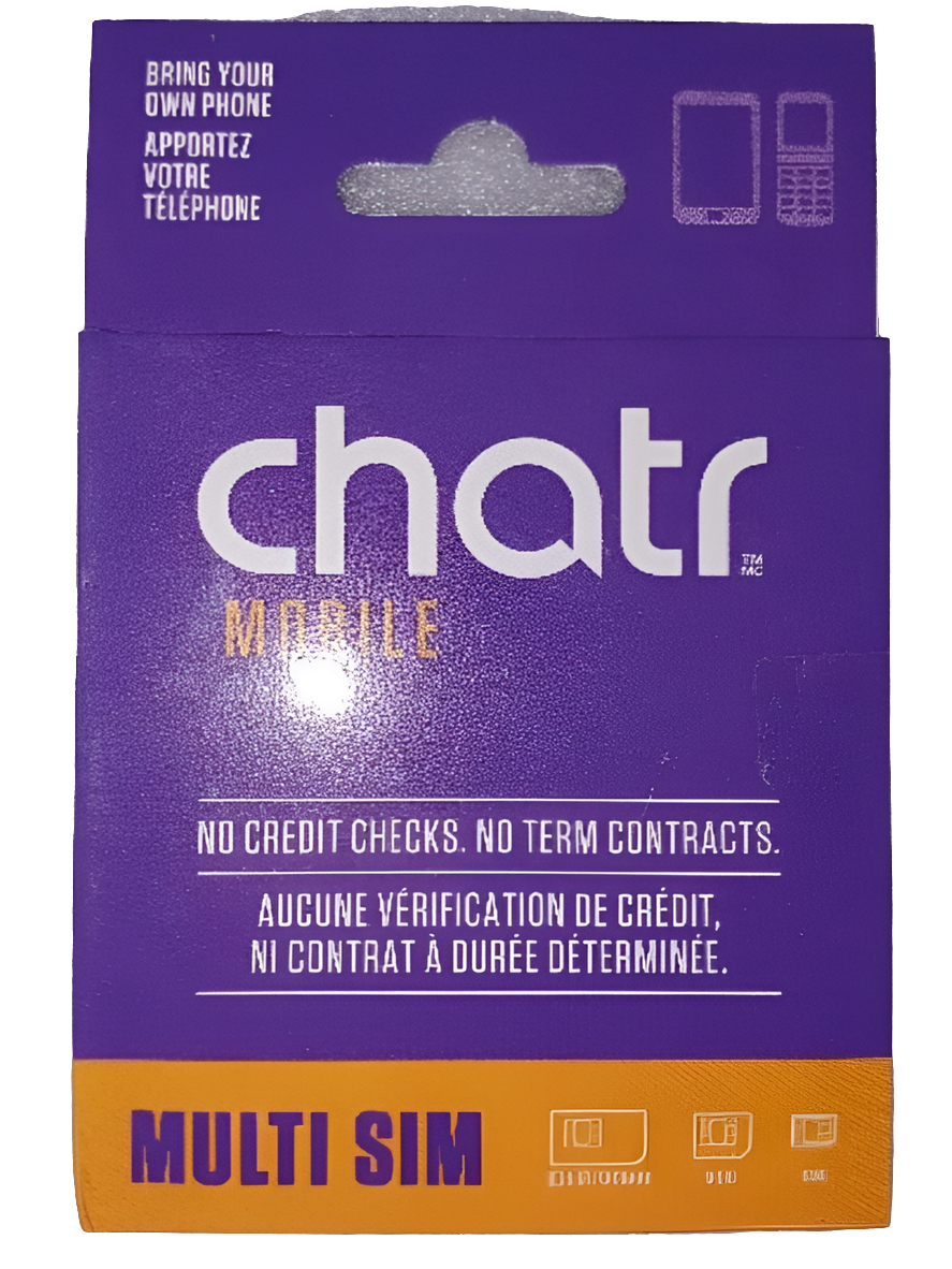 New Chatr Multi SIM 3 In 1 Adapter SIM Card