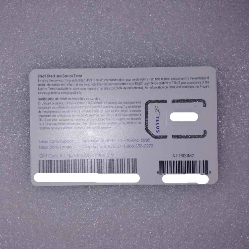 New Telus Multi SIM 3 In 1 Adapter SIM Card 4G or 5G