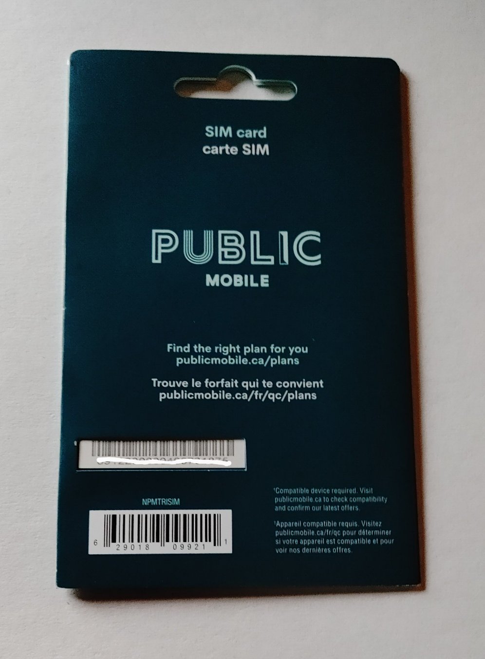 New Public Mobile Multi SIM 3 In 1 Adapter SIM Card