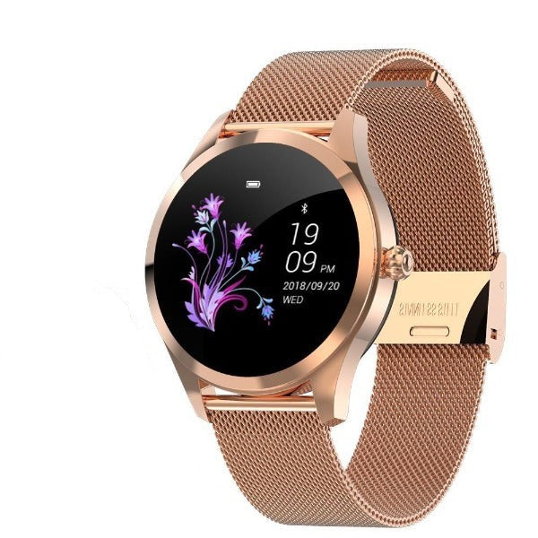 Smart Watch Ladies Bluetooth Water Resistant IP68 Smartband IOS or Android Gold Stainless