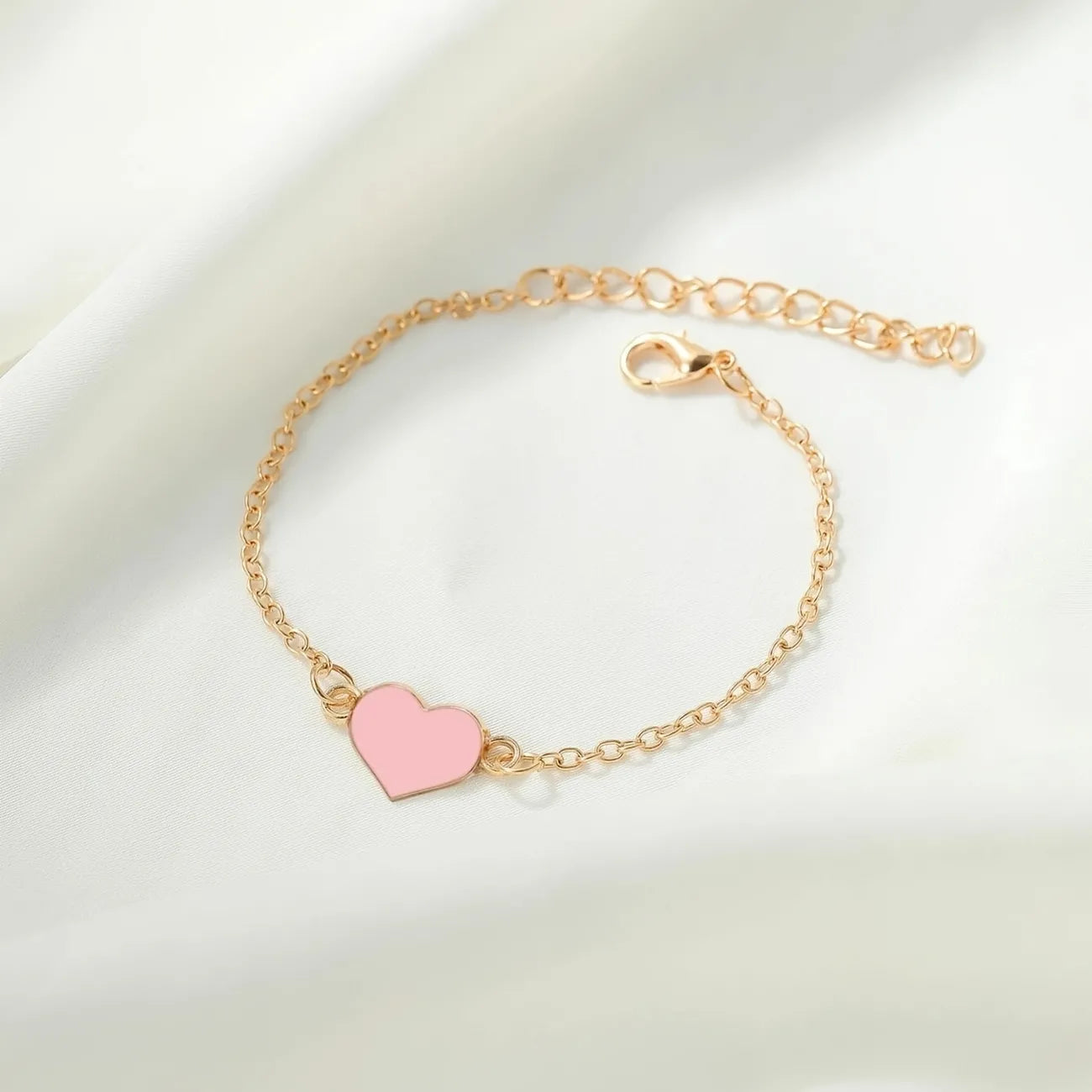 Cute & Simple Zinc Alloy Quartz Watch With Round Rhinestone Dial & Bracelet Set