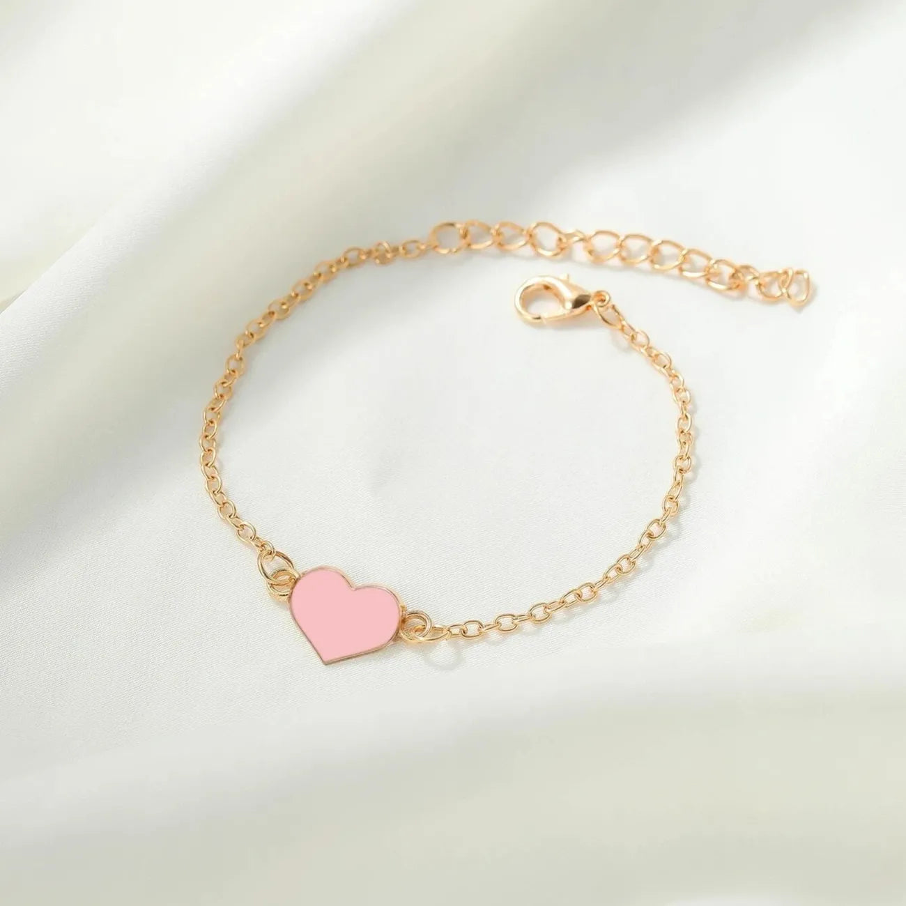Cute & Simple Zinc Alloy Quartz Watch With Round Rhinestone Dial & Bracelet Set