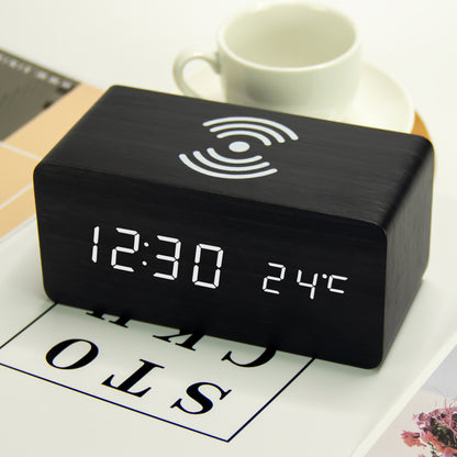 Bluetooth Alarm Clock With 3D Stereo Surround Speaker - Black