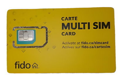 New Fido Multi SIM 3 In 1 Adapter Sim Card