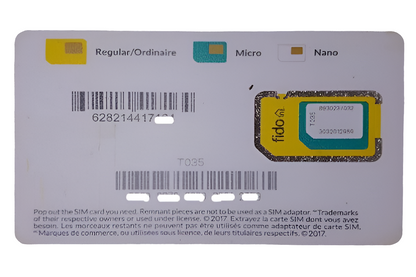 New Fido Multi SIM 3 In 1 Adapter Sim Card