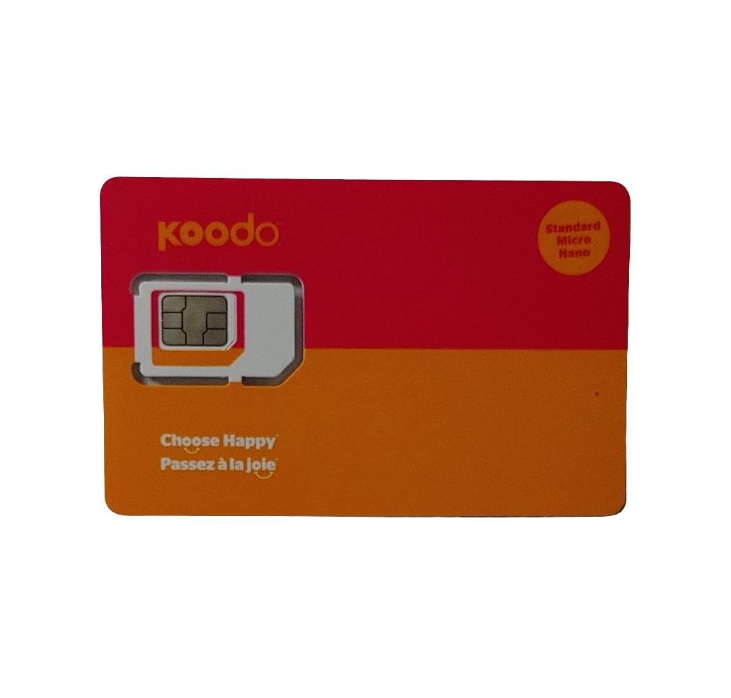 New Koodo Postpaid Multi SIM 3 In 1 Adapter Sim Card