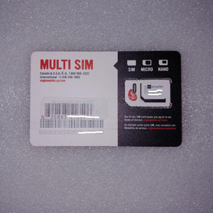 New Virgin Mobile Multi SIM 3 In 1 Adapter SIM Card