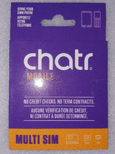 New Chatr Multi SIM 3 In 1 Adapter SIM Card 3 In 1 Sim Adapter