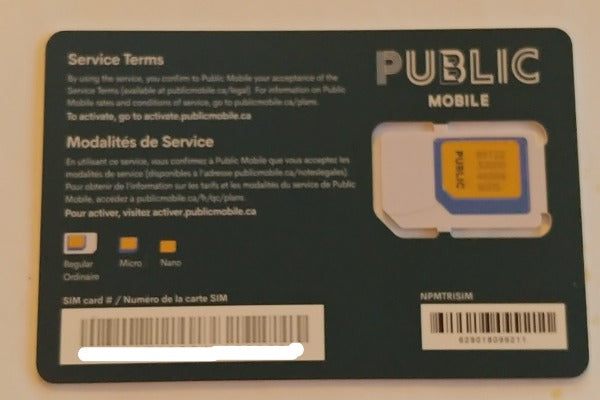 New Public Mobile Multi SIM 3 In 1 Adapter Card 3 In 1 Sim Adapter