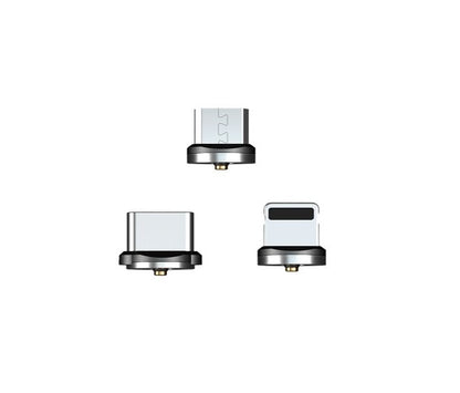 540° Rotating Magnetic Charging Cable Adaptable For Micro USB, USB Type C, Or Iphones 8pin - 3 In 1 Adapter Set