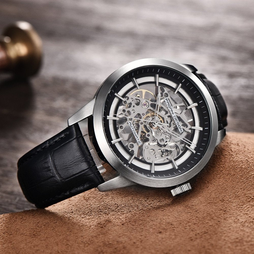 Pagani Design Mens Skeleton Hollow Mechanical Watch