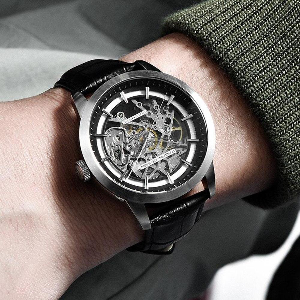 Pagani Design Mens Skeleton Hollow Mechanical Watch