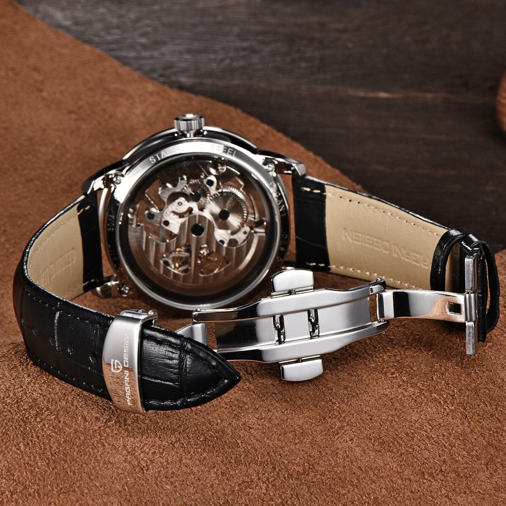 Pagani Design Mens Skeleton Hollow Mechanical Watch