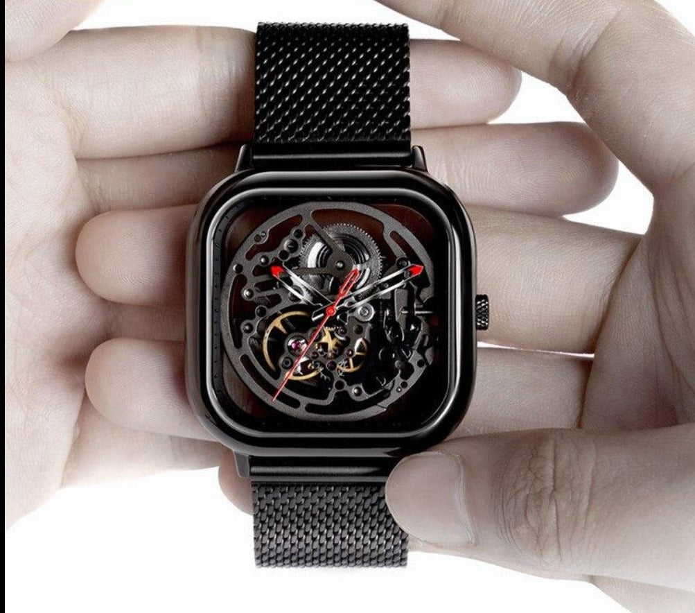 Time For All Kinds - CIGA DESIGN Unisex Automatic Mechanical Skeleton Full Hollow Watch