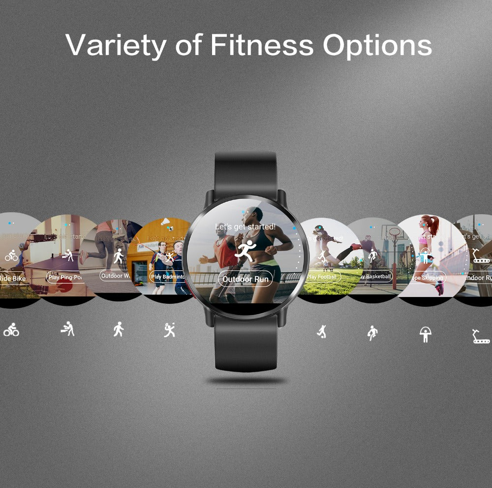 Lemfo LEM X 4G Smart Watch 8MP Camera GPS Sport Business Strap For Men