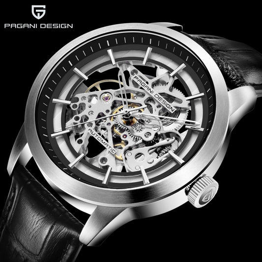 Pagani Design Mens Skeleton Hollow Mechanical Watch