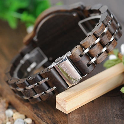 BOBO BIRD Womens Chronograph Wood Watch