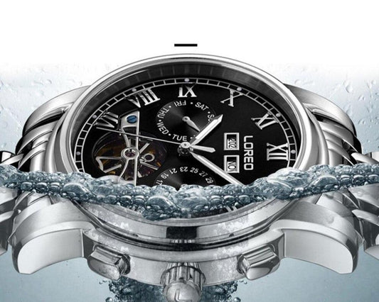 Loreo Mens Sport Luminous Automatic Mechanical Watch