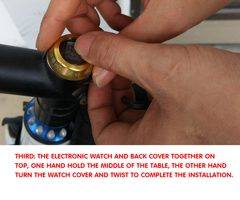 Time For All Kinds - Mountain Bike Bicycle Stem Watch Cycling Headset Top Cap Digital Stem Clock