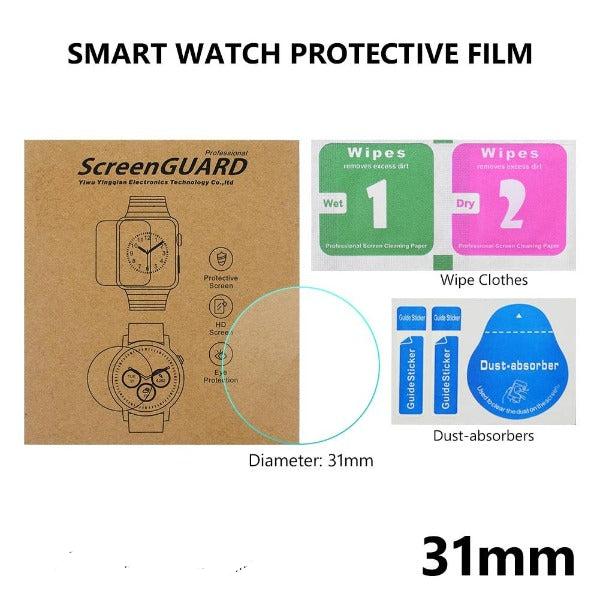 Smart Watch Phone Screen Protector Film Tempered Glass 23-34mm 31mm