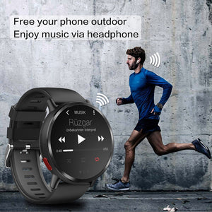 Lemfo LEM X 4G Smart Watch 8MP Camera GPS Sport Business Strap For Men