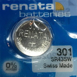 Renata High Quality Swiss Watch Batteries Silver-Oxide 301 / SR43SW