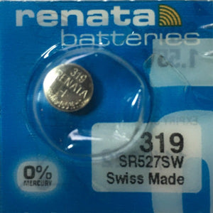 Renata High Quality Swiss Watch Batteries Silver-Oxide 319 / SR527SW