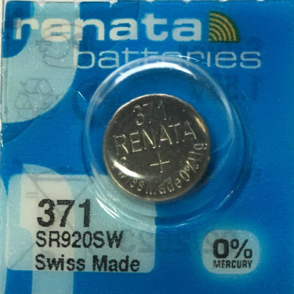 Renata High Quality Swiss Watch Batteries Silver-Oxide 371 / SR920SW