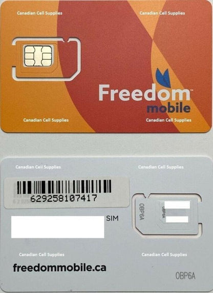 New Freedom Mobile Multi SIM 3 In 1 Adapter Sim Card